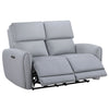 ACME Jeromie Gray Synthetic Leather Power Motion Loveseat with USB Port Model LV03336