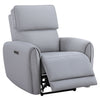 ACME Jeromie Gray Synthetic Leather Power Motion Recliner with USB Port Model LV03337