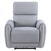 ACME Jeromie Gray Synthetic Leather Power Motion Recliner with USB Port Model LV03337