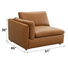 ACME Brighton Brown Top Grain Leather Modular LF Arm Chair Model LV03370