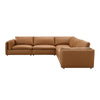 ACME Brighton Brown Top Grain Leather Modular LF Arm Chair Model LV03370
