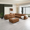 ACME Brighton Brown Top Grain Leather Modular LF Arm Chair Model LV03370