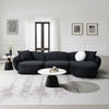 ACME Lucifer Black & White Shimmer Chenille Sectional Sofa with 3 Pillows Model LV03525