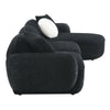 ACME Lucifer Black & White Shimmer Chenille Sectional Sofa with 3 Pillows Model LV03525
