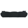 ACME Lucifer Black & White Shimmer Chenille Sectional Sofa with 3 Pillows Model LV03525