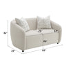 ACME Etienne Beige Linen Loveseat with 2 Pillows Model LV03581