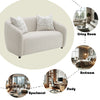 ACME Etienne Beige Linen Loveseat with 2 Pillows Model LV03581
