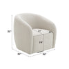 ACME Etienne Beige Linen Chair with Swivel Model LV03582