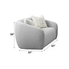 ACME Etienne Gray Linen Loveseat with 2 Pillows Model LV03591