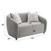 ACME Etienne Gray Linen Loveseat with 2 Pillows Model LV03591
