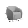 ACME Etienne Gray Linen Chair with Swivel Model LV03592