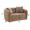 ACME Keith Brown Chenille Loveseat with 2 Pillows Model LV03601