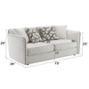 ACME Yolanda Beige Chenille Loveseat with 4 Pillows Model LV03606
