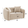 ACME Keith Beige Chenille Loveseat with 2 Pillows Model LV03611