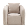 ACME Keith Beige Chenille Chair with Pillow Model LV03612