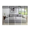 ACME Hilde Lighr Gray Cordoury Sectional Sofa with 4 Pillows Model LV03680