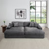 ACME Hilde Dark Gray Cordoury Sectional Sofa with 4 Pillows Model LV03690