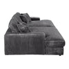 ACME Hilde Dark Gray Cordoury Sectional Sofa with 4 Pillows Model LV03690