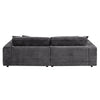 ACME Hilde Dark Gray Cordoury Sectional Sofa with 4 Pillows Model LV03690