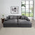 ACME Hilde Dark Gray Cordoury Sectional Sofa with 4 Pillows Model LV03690
