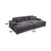 ACME Hilde Dark Gray Cordoury Sectional Sofa with 4 Pillows Model LV03690