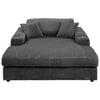 ACME Hilde Dark Gray Cordoury Chaise with 2 Pillows Model LV03691