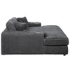 ACME Hilde Dark Gray Cordoury Chaise with 2 Pillows Model LV03691