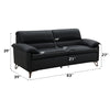 ACME Eilene Black Top Grain Leather Loveseat Model LV03701