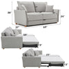 ACME Oran Gray Chenille Sofa with Sleeper Storage & 2 Pillows Model LV03800
