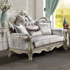 ACME Libertee Beige Fabric & Champagne Loveseat with 3 Pillows Model LV03821