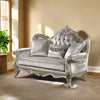 ACME Libertee Beige Fabric & Champagne Loveseat with 3 Pillows Model LV03821