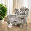 ACME Libertee Beige Fabric & Champagne Chair with Pillow Model LV03822