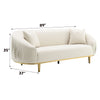 ACME Martina Ivory Velvet Sofa with 2 Pillows Model LV03850