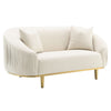 ACME Martina Ivory Velvet Loveseat with 2 Pillows Model LV03851