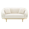 ACME Martina Ivory Velvet Loveseat with 2 Pillows Model LV03851