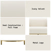 ACME Martina Ivory Velvet Loveseat with 2 Pillows Model LV03851