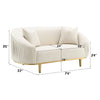 ACME Martina Ivory Velvet Loveseat with 2 Pillows Model LV03851