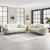 ACME Martina Ivory Velvet Loveseat with 2 Pillows Model LV03851