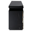 ACME Drisana Black Mirrored TV Stand with Fireplace Model LV03868