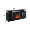 ACME Drisana Black Mirrored TV Stand with Fireplace Model LV03868