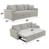 ACME Connie Gray Boucle Sofa with Sleeper & 2 Pillows Model LV03880