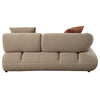 ACME Carrick Beige Sandwich Mesh Fabric Sectional Sofa with 6 Pillows Model LV03920