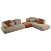 ACME Carrick Beige Sandwich Mesh Fabric Sectional Sofa with 6 Pillows Model LV03920