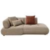 ACME Carrick Beige Sandwich Mesh Fabric Sectional Sofa with 6 Pillows Model LV03920