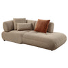 ACME Carrick Beige Sandwich Mesh Fabric Sectional Sofa with 6 Pillows Model LV03920