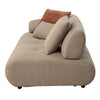ACME Carrick Beige Sandwich Mesh Fabric Sectional Sofa with 6 Pillows Model LV03920