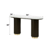 ACME Clayten White Engineering Marble Top & Espresso Sofa Table Model LV03947