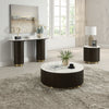 ACME Clayten White Engineering Marble Top & Espresso Sofa Table Model LV03947