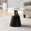 ACME Jaramillo White Natural Marble Top & Black End Table Model LV04046
