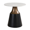 ACME Jaramillo White Natural Marble Top & Black End Table Model LV04046
